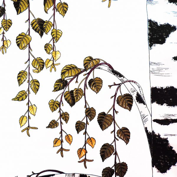 Портьерная ткань "дерево-береза" BJORKLIDEN 1421-01-01-8