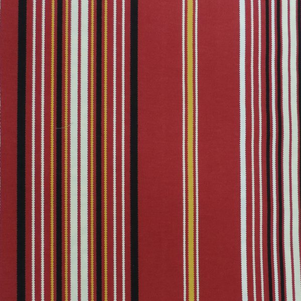 Ткань портьерная "полоса" Amira rayas lino lona col. red
