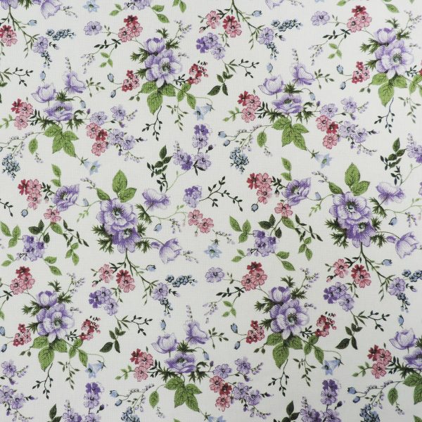 Портьерная ткань в мелкий цветок "Мильфлёр" Fiore-rosa-424
