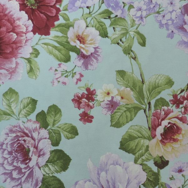 Портьерная ткань с цветами Spring col. Fucsia